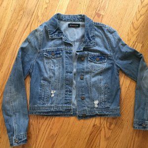 Medium Wash Distressed Denim Jacket